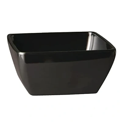 Afbeelding van Melamine schaal &quot;pure color&quot;, 25x25x12 cm, zwart, set van 2 stuks