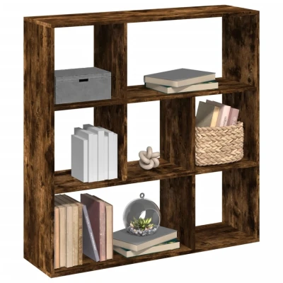 Afbeelding van Kamerscherm / boekenkast 102x29x103,5 cm hout gerookt eiken