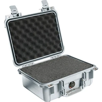 Afbeelding van Peli™ Case 1400 Koffer Klein zilver met schuim