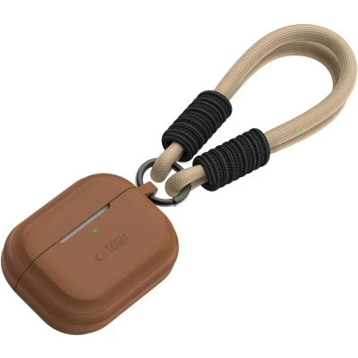 Afbeelding van TECH PROTECT SILICONEN TOUW APPLE AIRPODS PRO 1 / 2 CHOCOLADEBRUIN