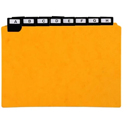 Afbeelding van Verpakking met 24 alfabetische geleiders 5/10 metalen tabbladen voor een breedteclassificatie 148 x 21 cm