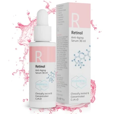 Afbeelding van Elemental Care Retinol Serum 30 ml Anti Aging en Acne Gezichtsserum Directe werking op rimpels Gezichtsverzorging Vrouwen