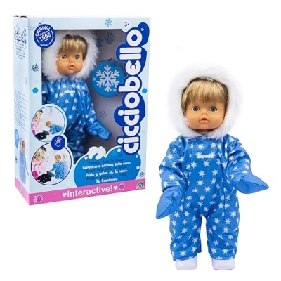 Afbeelding van Cicciobello, Wandelen in de sneeuw, pop 42 cm, hard lichaam, interactief lopen of leunen, winteroutfit, speelgoed voor kinderen vanaf 3 jaar, CCBD6