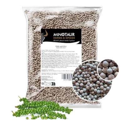 Afbeelding van Minotaur Kruiden Hele witte peper, peperkorrels, 2 x 500 g (1 kg)