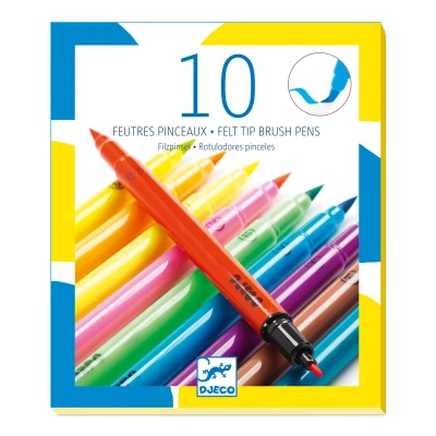 Afbeelding van Djeco 10 dubbele viltstiften neon mix