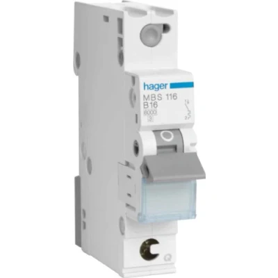 Afbeelding van Hager MBS106 Zekeringautomaat 1 polig 6 A 400 V