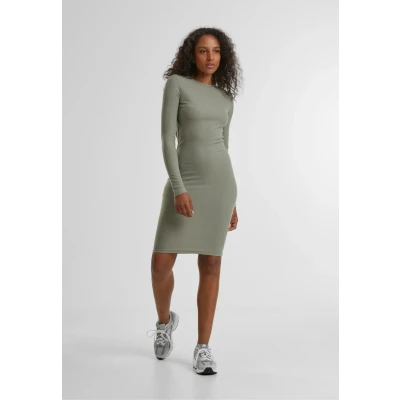 Afbeelding van Urban Classics Rib Kokerjurk 4XL Olijfgroen