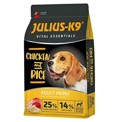 Afbeelding van Julius K9 Chicken &amp; Rice Hondenvoer voor volwassen honden hondenbrokken op kip rijst basis geschikt alle rassen 12kg
