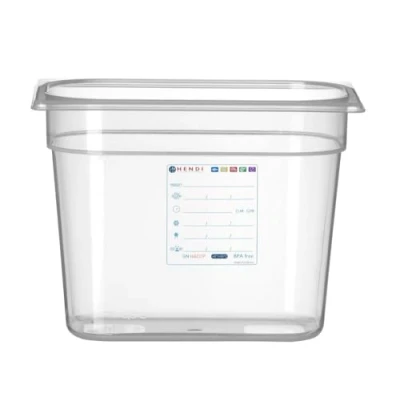 Afbeelding van HENDI Gastronorm container temperatuurbestendig van 40 C tot 80 geur en smaakneutraal zonder deksel 5,5 liter polypropyleen GN 1/4 265 x 162 200 mm transparant