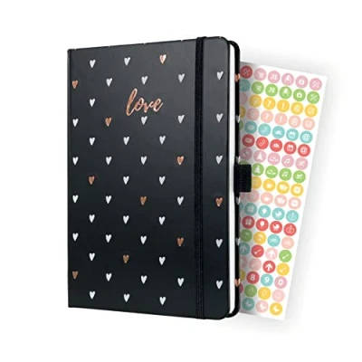 Afbeelding van Sigel agenda 2024 Jolie Beauty A5 hardcover 7 dagen / 2 pagina&#039;s dark love SI J4335
