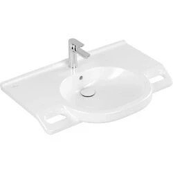 Afbeelding van Villeroy &amp; Boch O.Novo Vita wastafel wit (80 x 55 cm) 1 kraangat, met