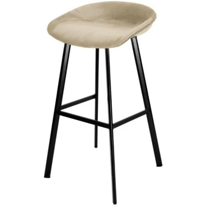 Afbeelding van Finn barkruk velvet 70 cm champagne