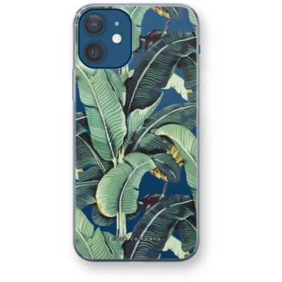 Afbeelding van Case Company® hoesje geschikt voor iPhone 12 Bananenbladeren Soft Cover Telefoonhoesje Bescherming aan alle Kanten en Schermrand