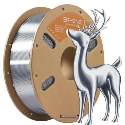 Afbeelding van ERYONE Voor 3D Printer, PLA filament, 1,75 mm, tolerantie: ± 0,03 1 kg (2,2 lbs) / spoel, zilver