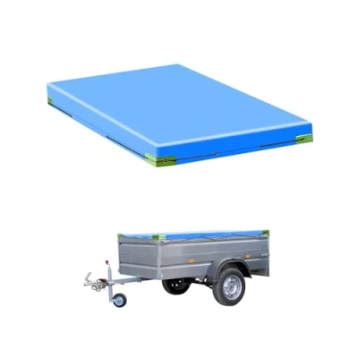 Afbeelding van QWORK® Aanhangerzeil met dekzeil 160 x 115 7,5 cm materiaal PVC 420D versterkt