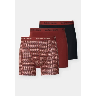 Afbeelding van Björn Borg 3 PACK Onderbroeken, Heren, Maat: Large, Black/dark red