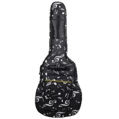 Afbeelding van SUQ Waterdichte Oxford Gitaar Bag, 40/41 inch Akoestische Gitaar/Klassieke Gitaar/Elektrische Gitaar, Gewatteerde 8 mm Muziektas, Verstelbare Bandjes, Schokbestendig (Zwart), zwart.,
