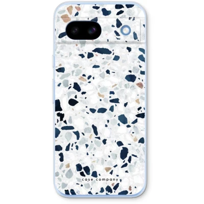 Afbeelding van Case Company® hoesje geschikt voor Google Pixel 8a Terrazzo N1 Soft Cover Telefoonhoesje Bescherming aan alle Kanten en Schermrand