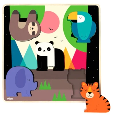 Afbeelding van Vilac puzzel met geluid jungledieren