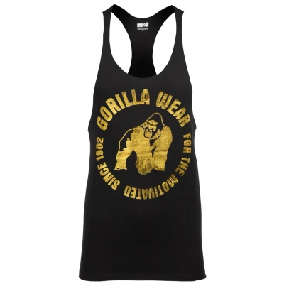 Afbeelding van Gorilla Wear Melrose Stringer Top, Heren, Maat: Medium, Black