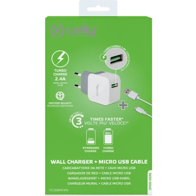 Afbeelding van Celly Telefoonlader 2.4A Micro USB Turbo