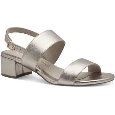 Afbeelding van Marco Tozzi Sandalen, Dames, Maat: 39, Platinum Schoenen