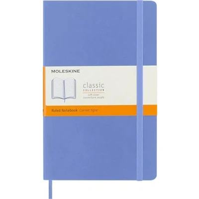 Image de Carnet ligne grand format bleu hortensia souple