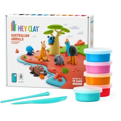Afbeelding van Hey Clay Australian animals Boetseerklei klei creatief