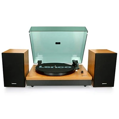 Afbeelding van Lenco LS 300WD Platenspeler met Bluetooth® en twee externe speakers Hout Wood