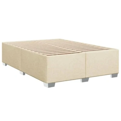 Afbeelding van vidaXL Bedframe zonder matras stof crèmekleurig 160x200 cm