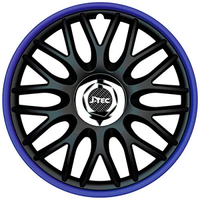 Image de J Tec d&#039;enjoliveurs Orden R 16 inch noir/bleu + anneau chromé
