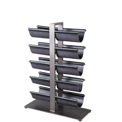 Afbeelding van PTMD Wijnrek Davitt 45x18x61 cm Leer Zwart