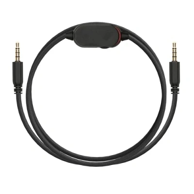 Afbeelding van kwmobile koptelefoonkabel geschikt voor Alienware AW920H / AW720H AW310H AW510H AW988 Reservekabel 100 cm Met microfoon en volumeregelaar 3,5 mm aansluiting