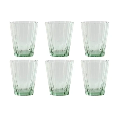 Afbeelding van Glazenset Home ESPRIT Groen Kristal 280 ml (6 Stuks)
