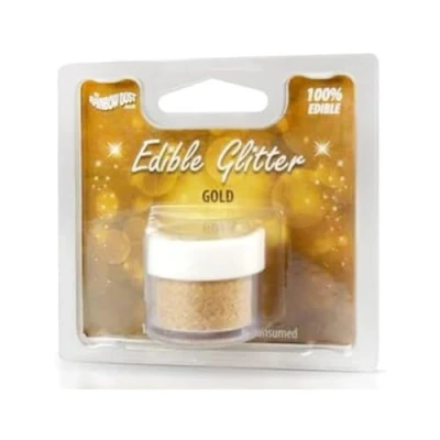 Image de Rainbow Dust Paillettes comestibles, dorées