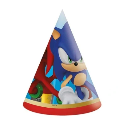 Afbeelding van Sonic Papieren Hoedjes per 6 stuks