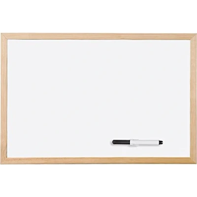 Afbeelding van Alevar Droog uitwisbaar whiteboard met houten frame en marker, 40 x 30 cm