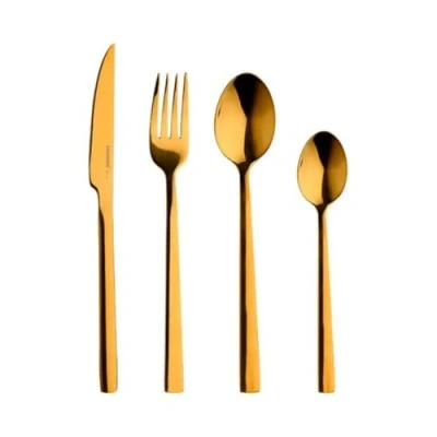 Afbeelding van BESTEK BERGNER SOFIA GOUD ROESTVRIJ STAAL (24 PCS)