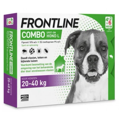 Afbeelding van Frontline combo hond l 20 40 kg 6 pip.