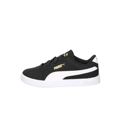 Afbeelding van Puma CLUB II Unisex Sneakers laag voor kinderen, Maat: 29, Black white gold Imitatieleer/ textiel