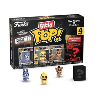 Image de Funko Bitty Pop! Five Nights At Freddy&#039;s (FNAF) Nightmare Bonnie Bonnie, Chica, Freddy 2.2 Cm Fazbear