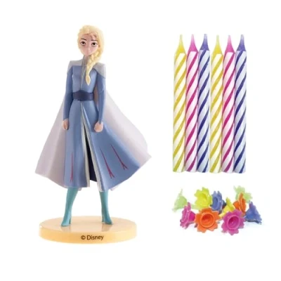 Afbeelding van Taarttopper Disney Frozen met 10 kaarsjes