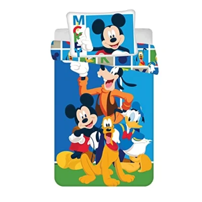 Afbeelding van Disney Mickey Mouse BABY Dekbedovertrek, Funny 100 x 135 cm Katoen