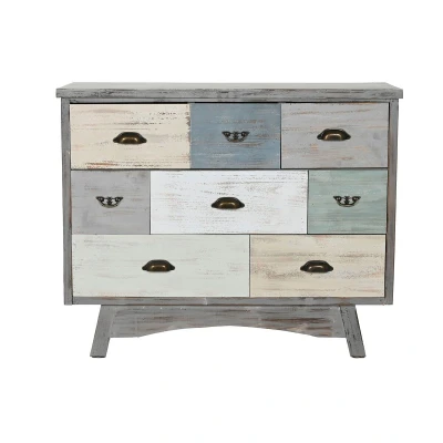 Afbeelding van Ladenkast Home ESPRIT Grijs Multicolour Cottage 100 x 40 80 cm