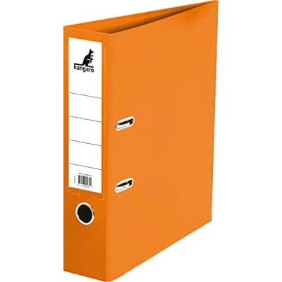 Image de Kangaro classeur en plastique polypropylène Largeur de dos : 7,5 cm Format A4 Couleur orange (classeur à anneaux, classeur, lettres)