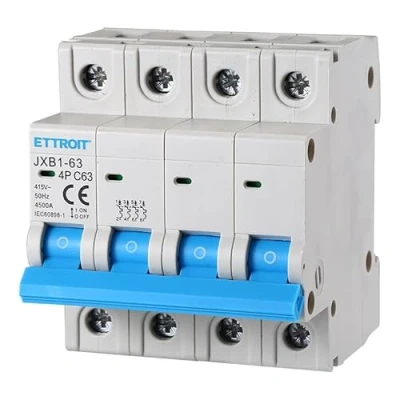 Afbeelding van ZOREI Automatische magnetothermische schakelaar, 4P 220V 380V 6kA, voor enkelfase en driefasige MCB C63 63A