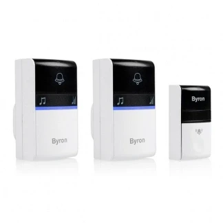 Afbeelding van Plug in deurbel Byron (Draadloos, 2 ontvangers, Kinetische energie, 100 meter, 80 dB)