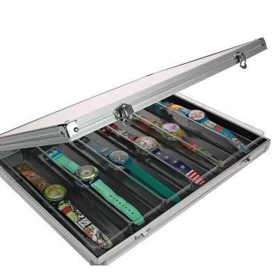 Afbeelding van Safe Safe, Presentatie Display, Alu Midi 6 vaks indeling (275x57) afm: 395x300x65 mm. per st.