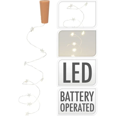 Afbeelding van Flessenstop met 8 LED sterren