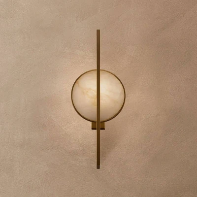 Afbeelding van Maytoni Marmo wandlamp in goud met marmer